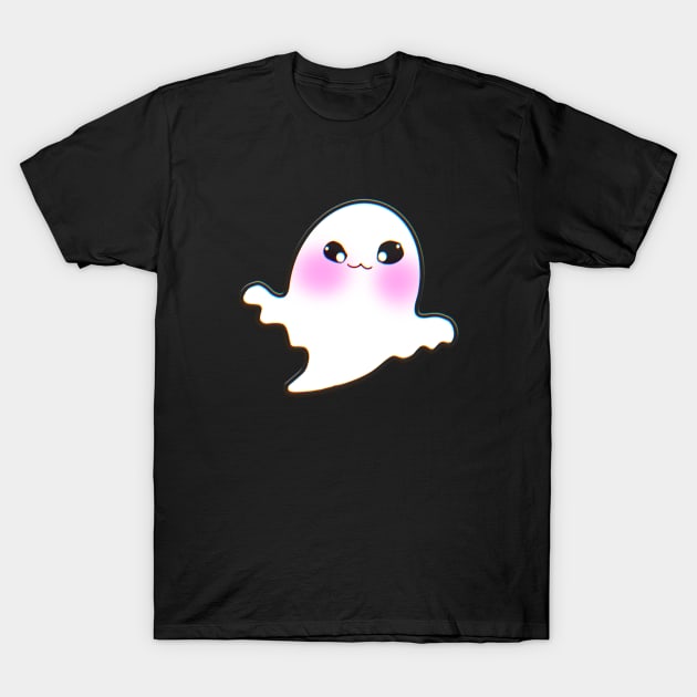 Cute Ghost Boo Sheet T-Shirt by ROLLIE MC SCROLLIE